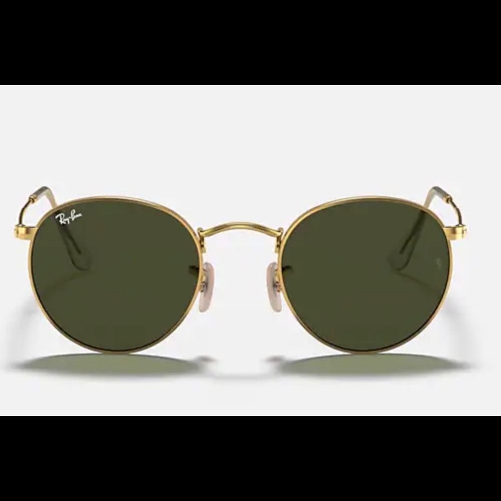 New Ray-ban unisex sunglasses with gold frame.